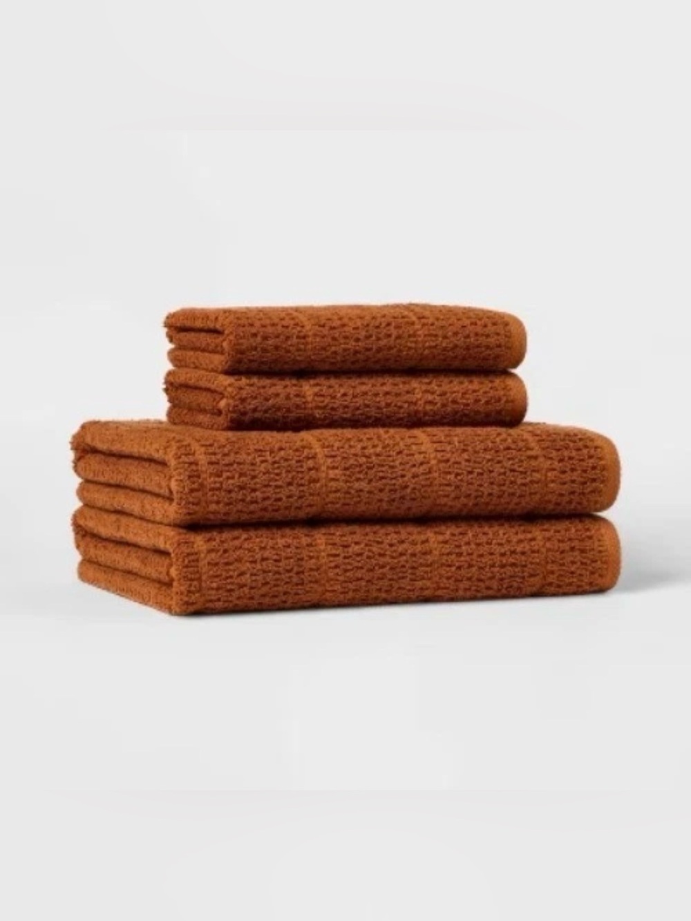 NWT Threshold 4pc Performance Plus Bath Towel Set
2 Bath + 2 Hand
Rust Orange